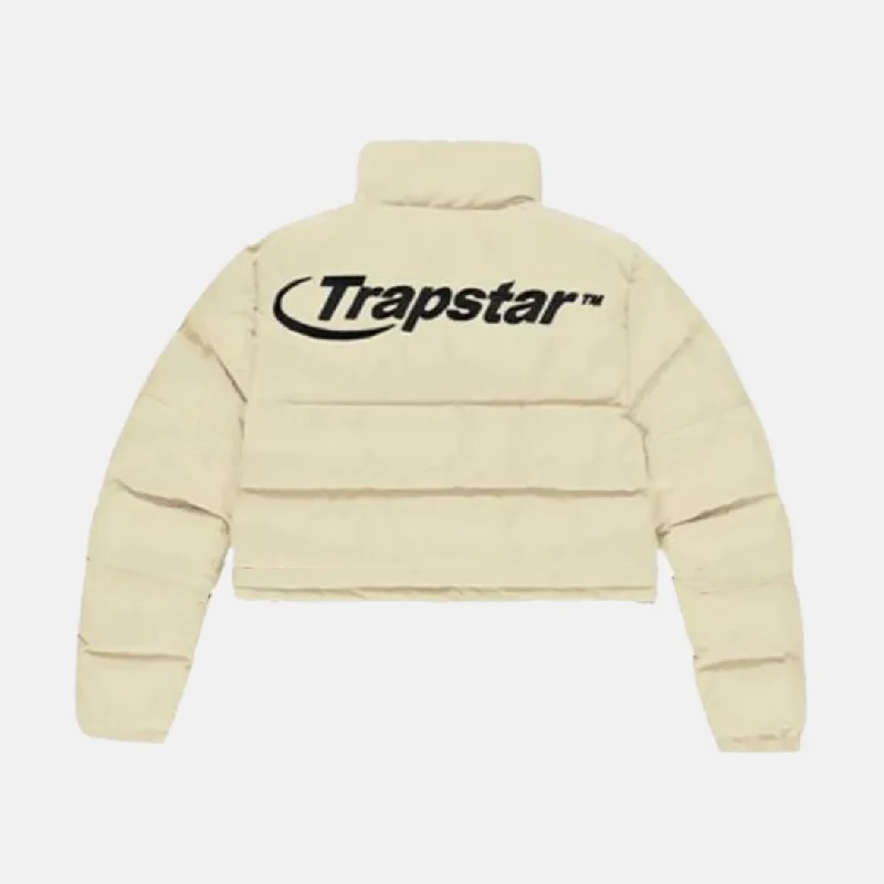 Trapstar Women's Hyperdrive Jacket - Cream Rayon Jacket Velvet Jacket Corduroy Jacket