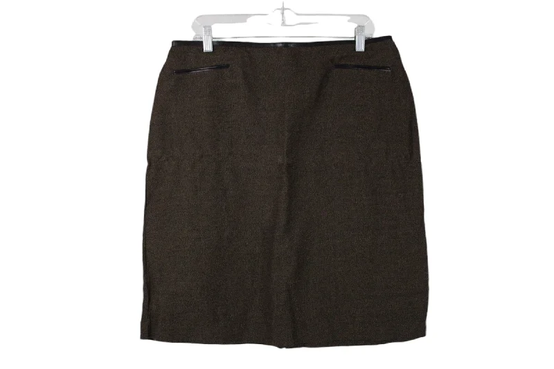 Merona Brown Skirt | 14 chiffon skirt lightweight