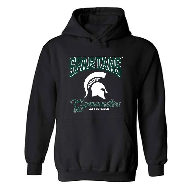 Michigan State - NCAA Women's Gymnastics : Cady Duplissis - Fashion Shersey Hooded Sweatshirt Hoodie with Elastic Waist Stretchable Comfortable