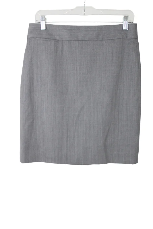 NEW J.Crew Gray Skirt | 8 Petite chiffon skirt airy