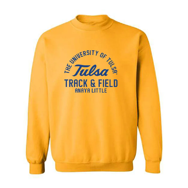 Tulsa - NCAA Women's Track & Field : Anaya Little - Classic Fashion Shersey Crewneck Sweatshirt Hoodie with Slit Hem Functional Movement