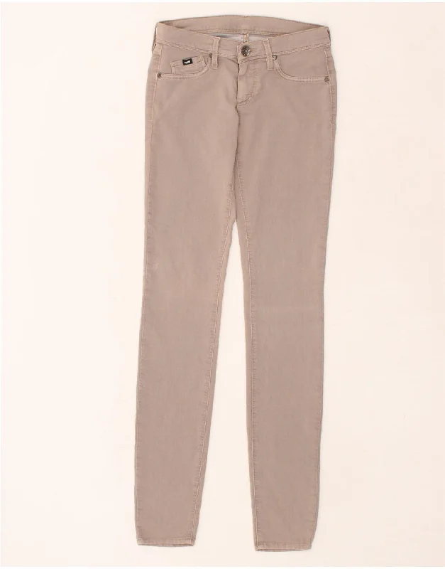 GAS Womens Skinny Casual Trousers W27 L31 Beige Trousers Winter Warm