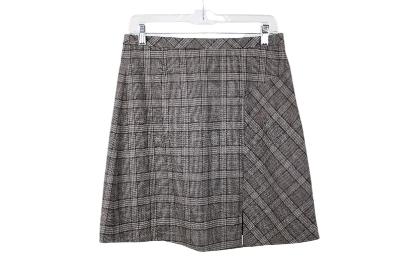 Banana Republic Brown Plaid Wool Mini Skirt | 6 linen skirt natural