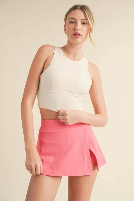 Corset Inspired Cropped Tank Top lace back tank