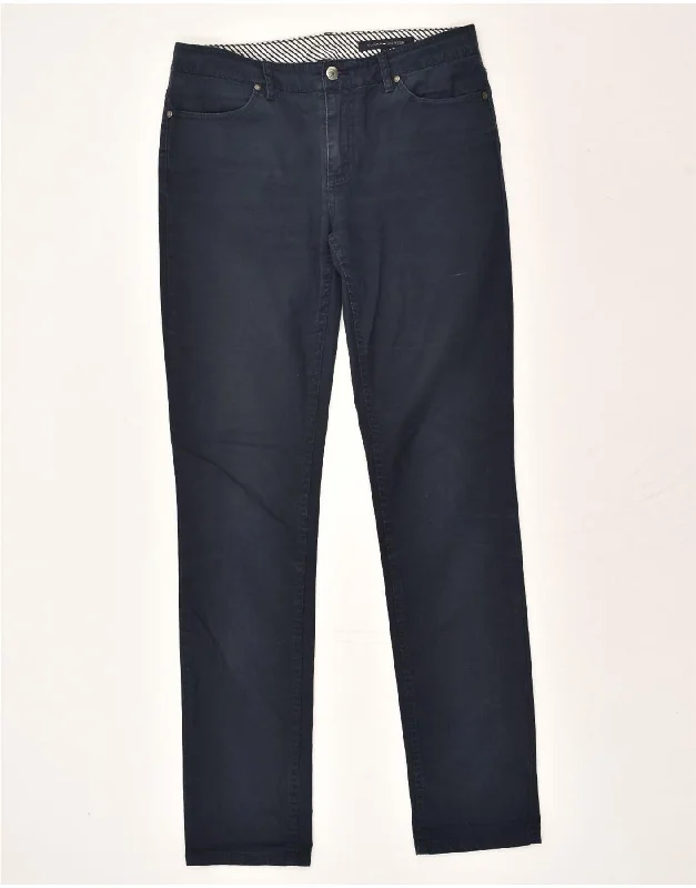 TOMMY HILFIGER Womens Slim Casual Trousers US 6 Medium W32 L32 Navy Blue Trousers Bestseller Popular