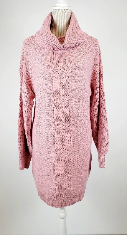 FULL CIRCLE TRENDS ROSE SWEATER DRESS LADIES LARGE PRE-LOVED Stretchy Elastic Breathable