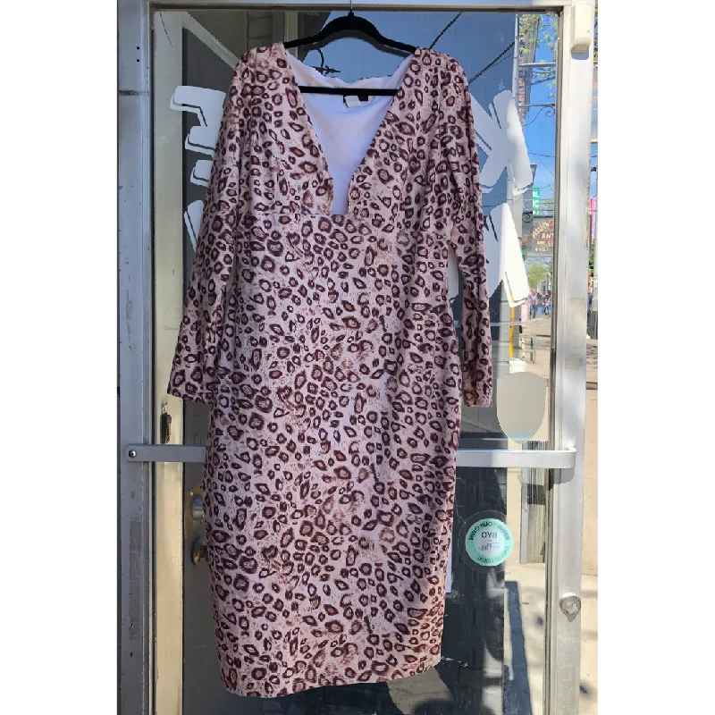 body con animal print dress - 2x