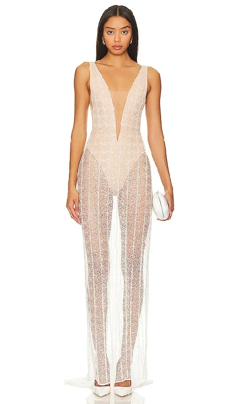 Camila Coelho Brene Gown in White