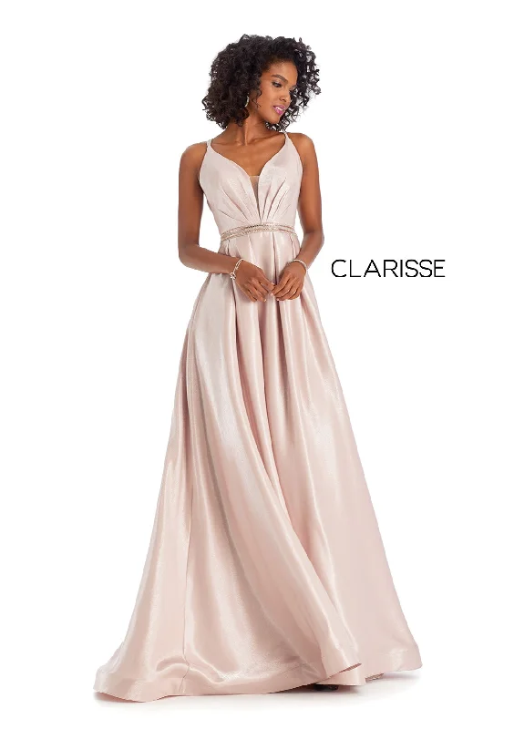 CLARISSE 8088 Blush A-Line Dress with Pockets
