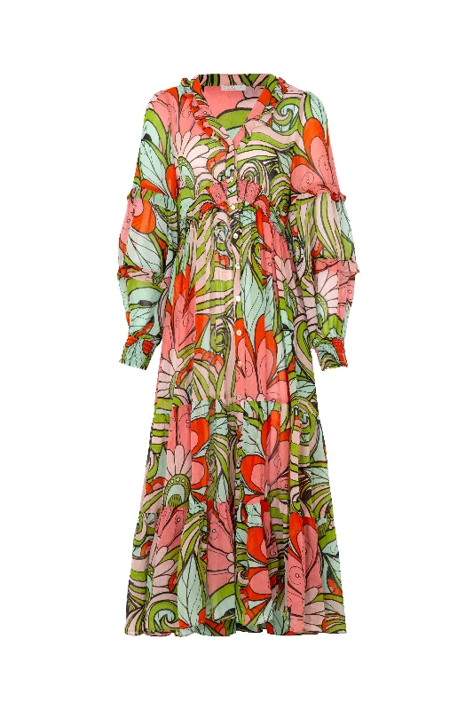 Coop Flowers That Vee Dress - New Twirls In Town
