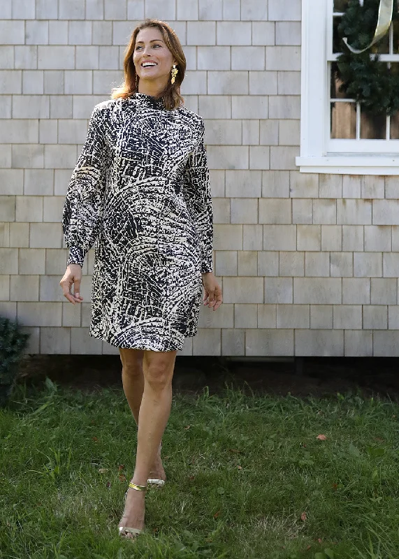 Emery Dress - Pinwheel Black