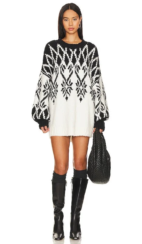 Free People Fireside Tunic Dress in Black