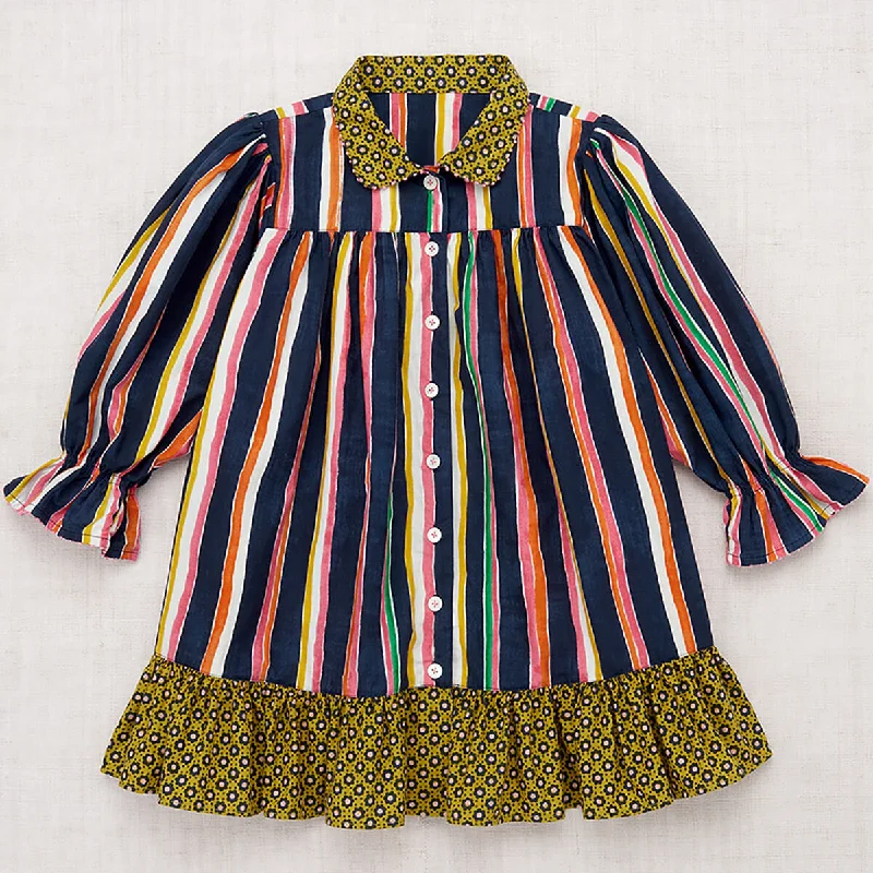 Ingrid Dress in Moonlight Watercolor Stripe by Misha & Puff