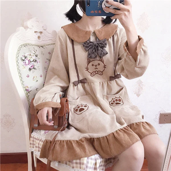 Japanese cute cat paw dress yv42457