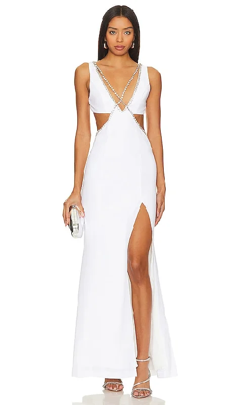 MAJORELLE Matteson Gown in White