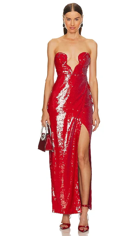 Michael Costello x REVOLVE Giselle Dress in Red