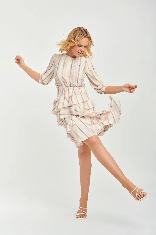 Mima Rosso Striped Dress