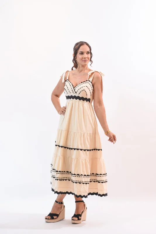My Biggest Fan Dress Beige