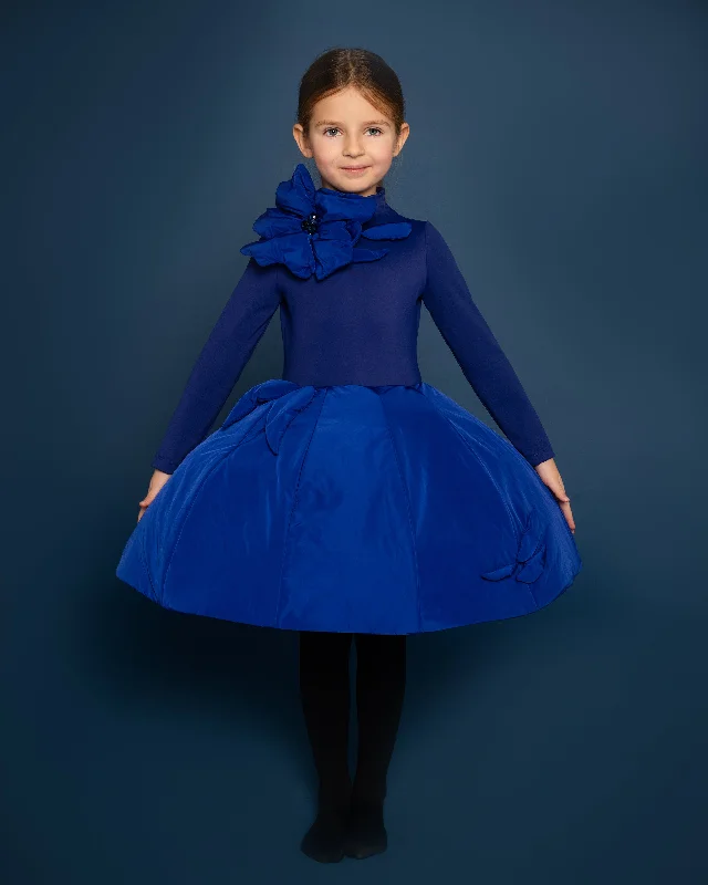 NIKOLIA "Impossible Garden" Bahamas Princess Skirt Dress in Blue