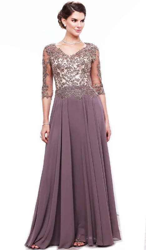 Nox Anabel - Embroidered Long A-Line Dress 5144SC