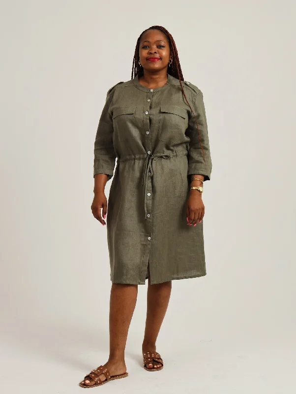 Sabi Dress- Army Green