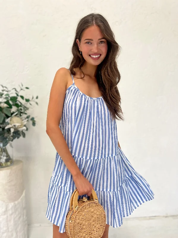 SUNSET SHORT SUNDRESS - STRIPE