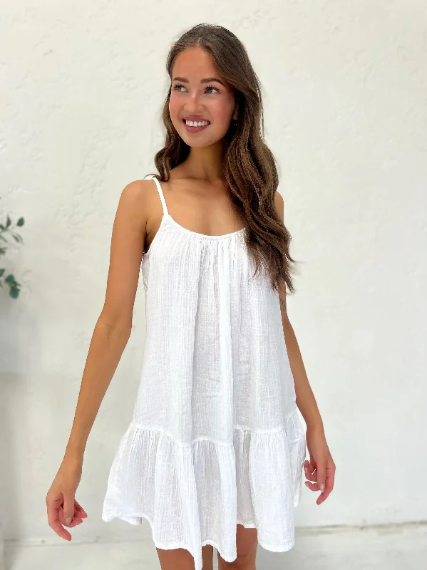 SUNSET SHORT SUNDRESS - WHITE