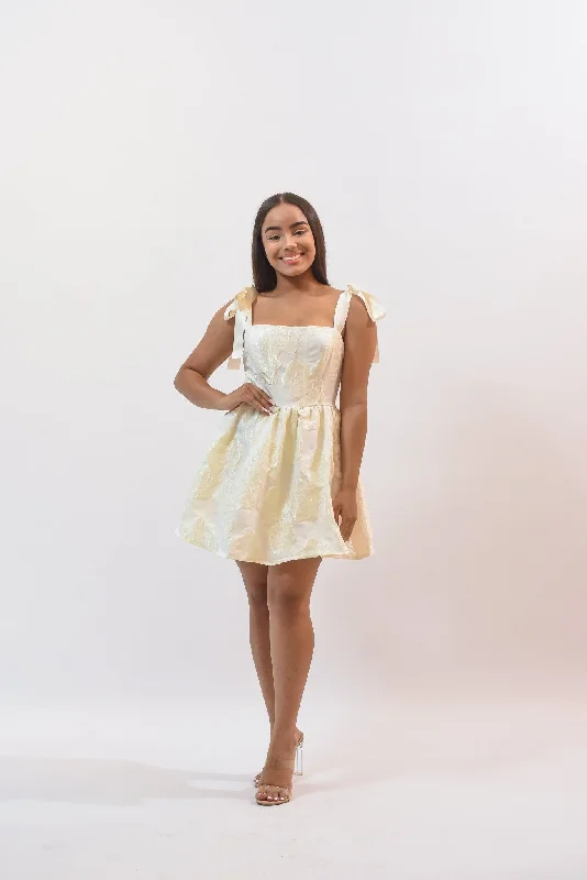 Sweet And Prettu Dress Beige