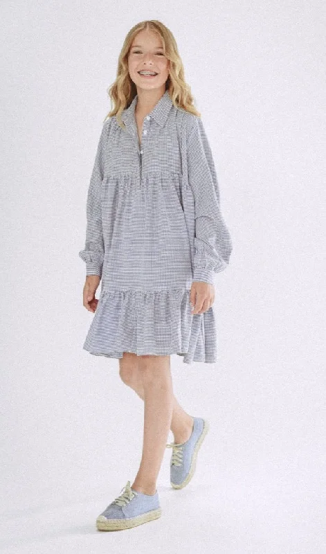 The Vichy Dress - Blue Gingham - KIDS