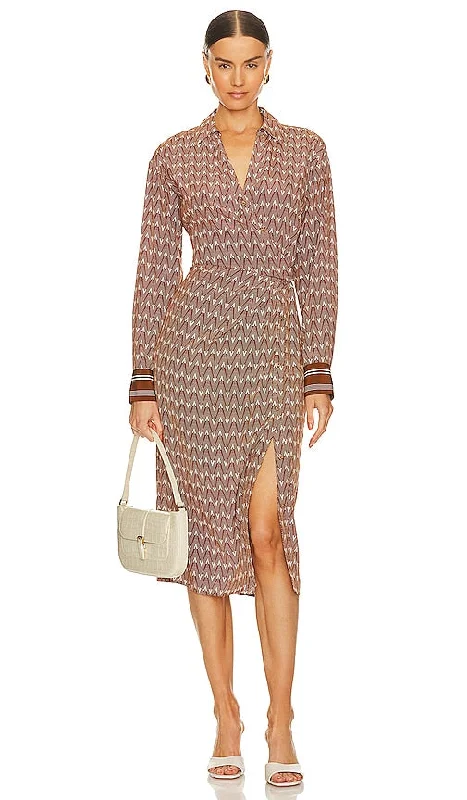 Veronica Beard Wright Dress in Brown