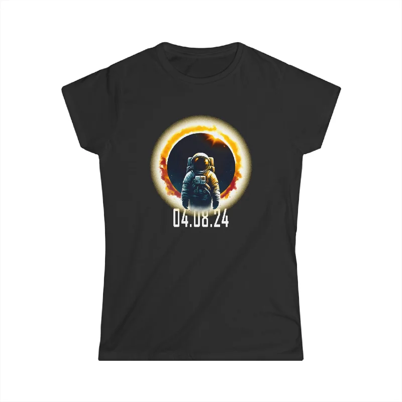 2024 Solar Eclipse American Totality Spring 4.08.24 Womens Shirts Print Jacquard Patchwork
