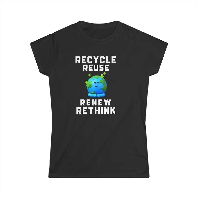 Activism Environment Reuse Renew Rethink Environmental Crisis Women Shirts Cashmere Blend Cotton Blend Poly Blend