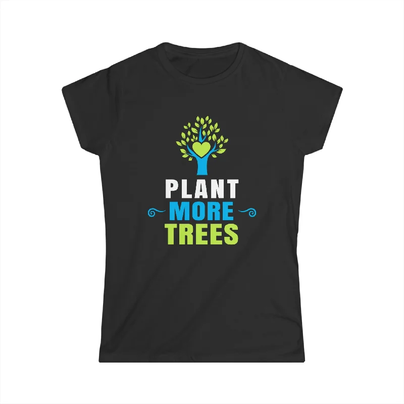 Arbor Day Plant Trees Shirts Save the Planet Plant Trees Shirts for Women Mesh Blend Leather Blend Suede Blend