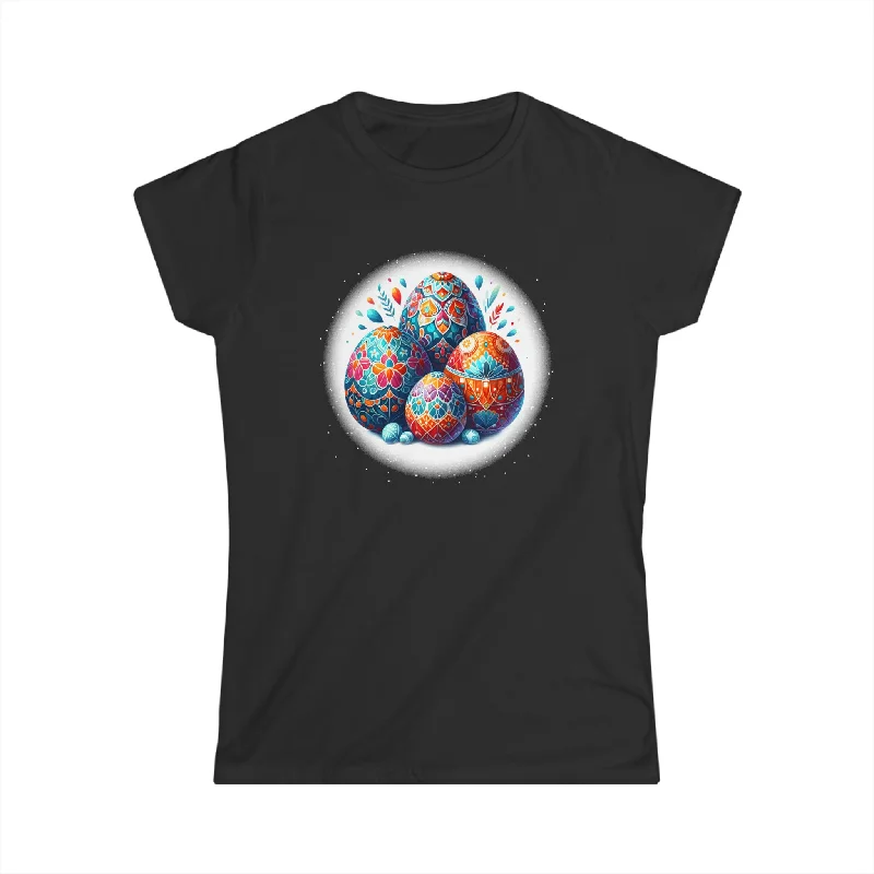 Christ is Risen Greek Russian Eastern Orthodox Pascha Easter Womens T Shirts Anti-Pilling Machine Wash Handmade