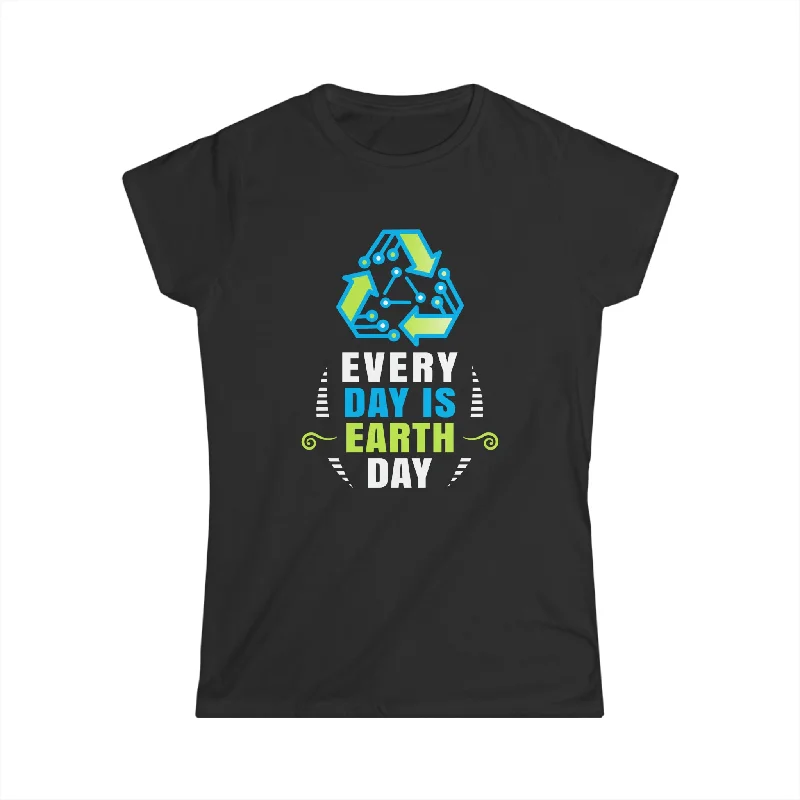 Earth Day Everyday Activism Earth Day Environmental Shirts for Women Fashionable Trendy Casual