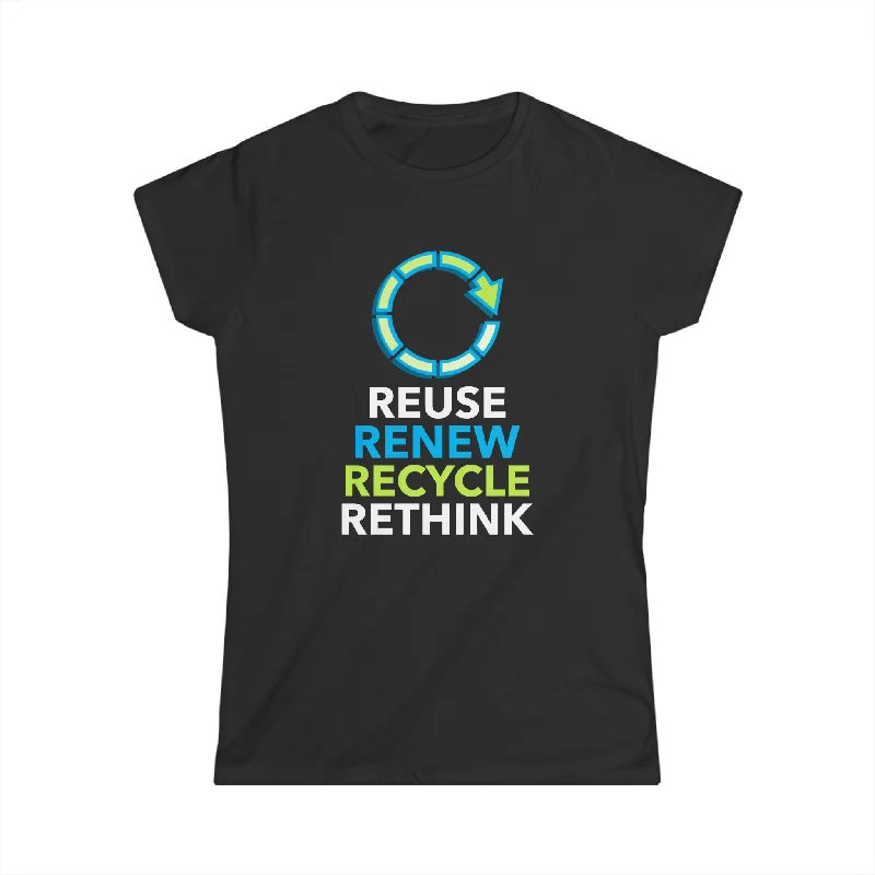 Earth Day Recycle Logo Vintage Recycling Gift Recycling Symbol Womens Shirts Mesh Blend Leather Blend Suede Blend