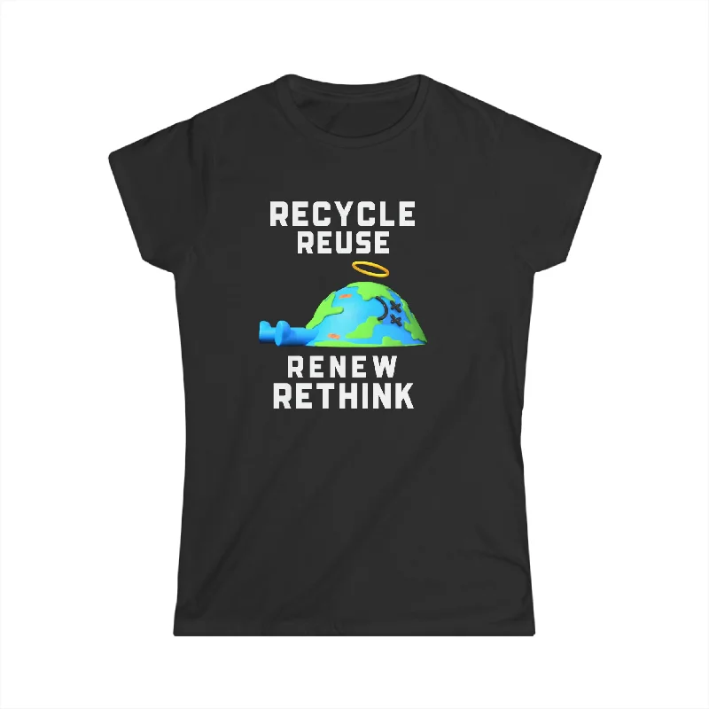 Earth Day Shirt Environment Logo Vintage Environmental T-Shirt Gift Womens T Shirts Spandex Blend Rayon Blend Denim Blend