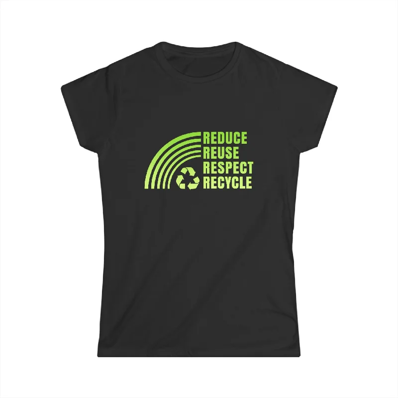 Environment Reuse Renew Rethink Activism Environmental Crisis Earth Day Shirts for Women Handmade Hand-knitted Hand-woven