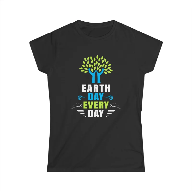 Everyday is Earth Day TShirt Earth Day Shirt Save the Planet Shirts for Women Satin Fabric Silk Fabric Chiffon Fabric