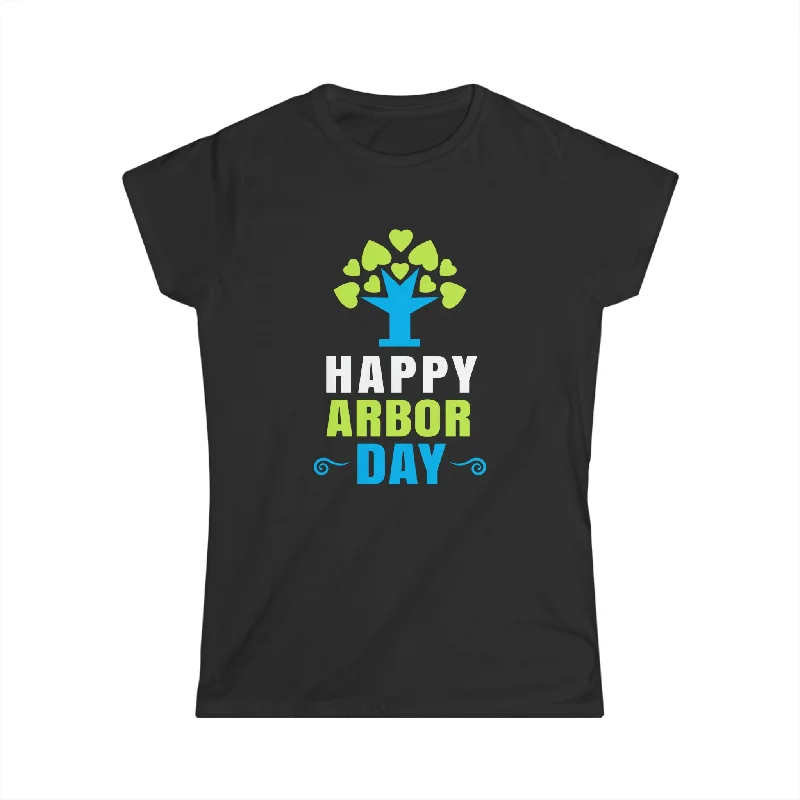 Happy Arbor Day Shirt Crisis Environmental Activist Womens T Shirts Thin T-Shirt Open Front Quick Dry