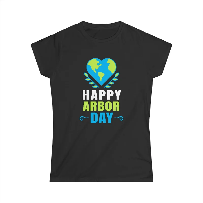 Happy Earth Day Shirts Happy Arbor Day Shirt Earth Day Women Tops Boxy Fit Fitted Loose