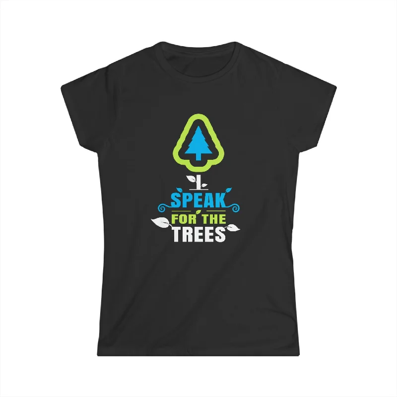I Speak For The Trees Shirt Gift Environmental Earth Day Women Tops Rayon Velvet Corduroy
