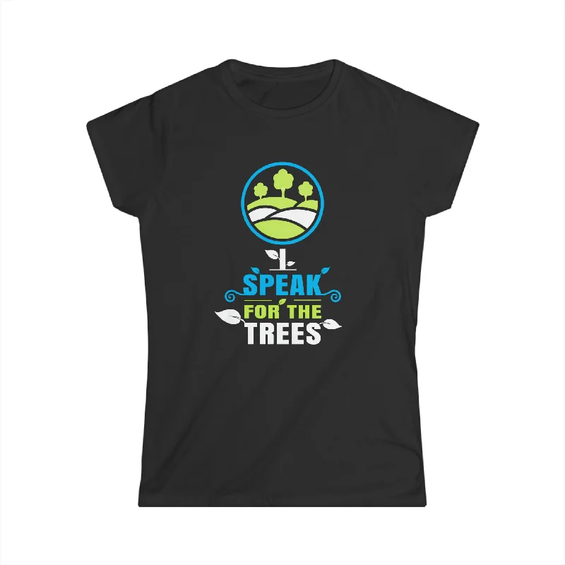 I Speak For The Trees Shirt Gift Environmental Earth Day Womens Shirts Plaid T-Shirt Polka Dot Checkered