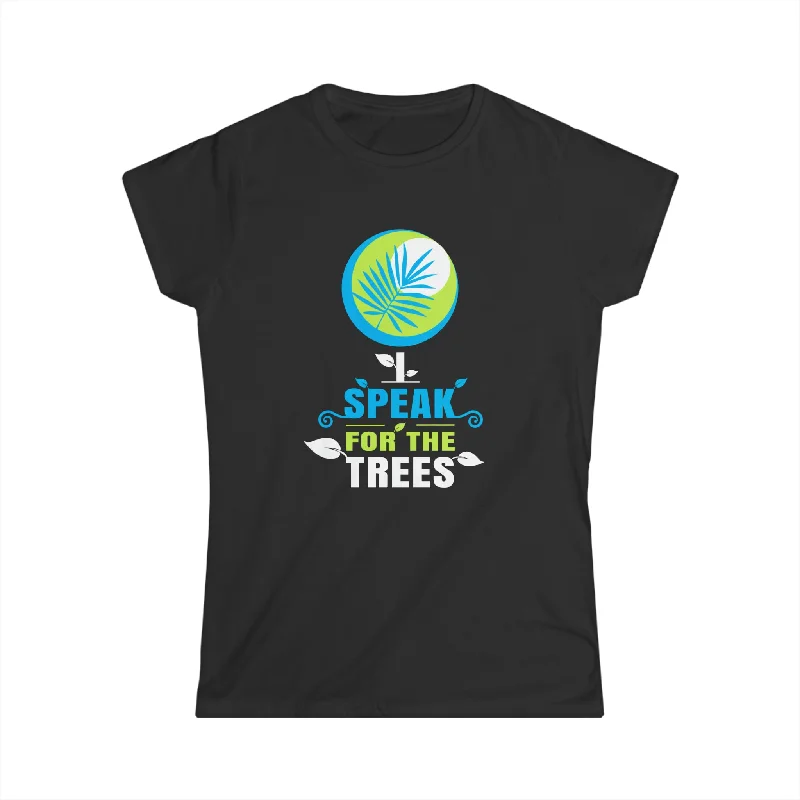 I Speak For Trees Earth Day Save Earth Inspiration Hippie Womens Shirts Zippered Buttoned Snapped