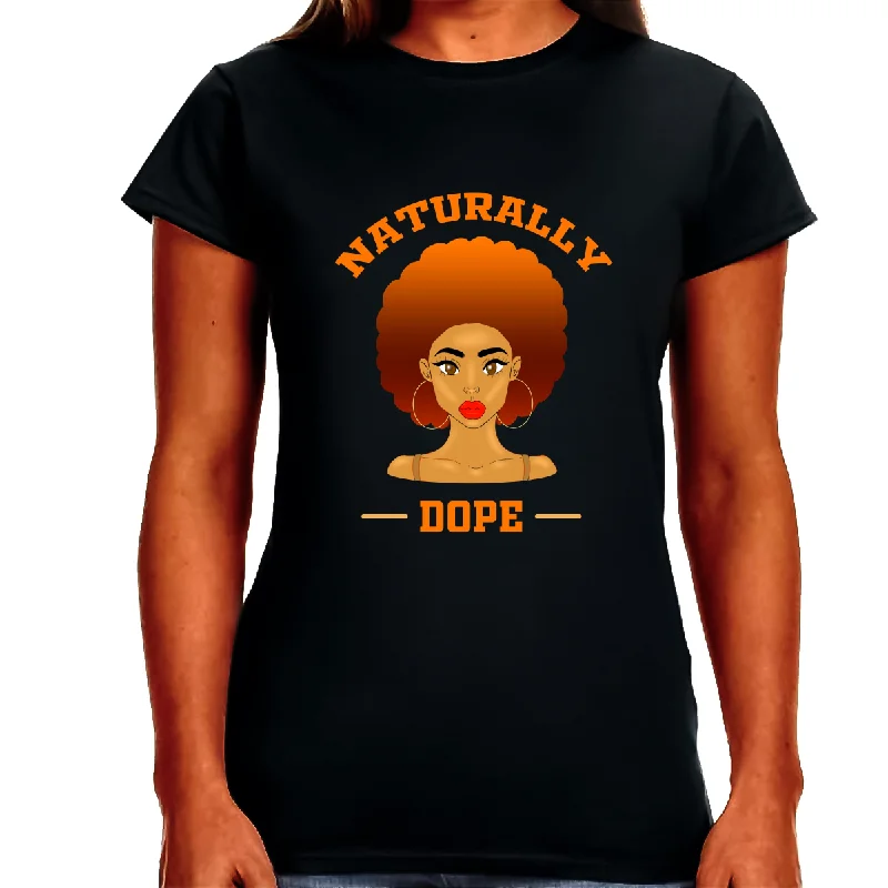 Black History T-shirt for Women Freedom Day Womens Black Pride Tee Asymmetrical Pockets Print