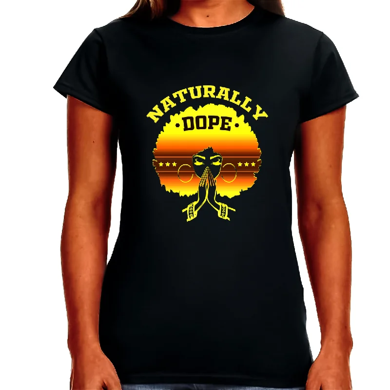 Black History T-shirt for Women Freedom Day Womens Black Pride Tee Front Pockets Side Pockets Patch Pockets