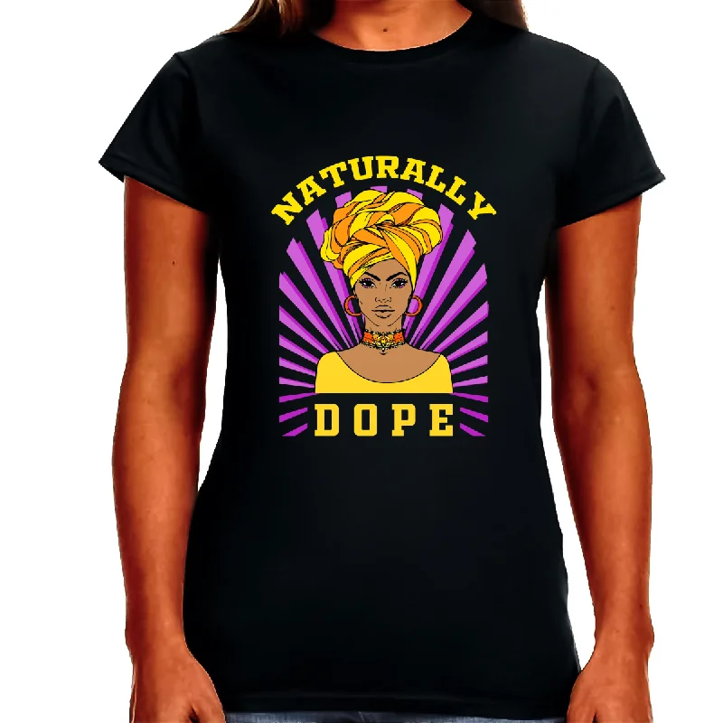 Juneteenth T-shirt for Women Freedom Day Womens Black Pride Melanin Tee Nylon Fabric Polyester Fabric Spandex Fabric