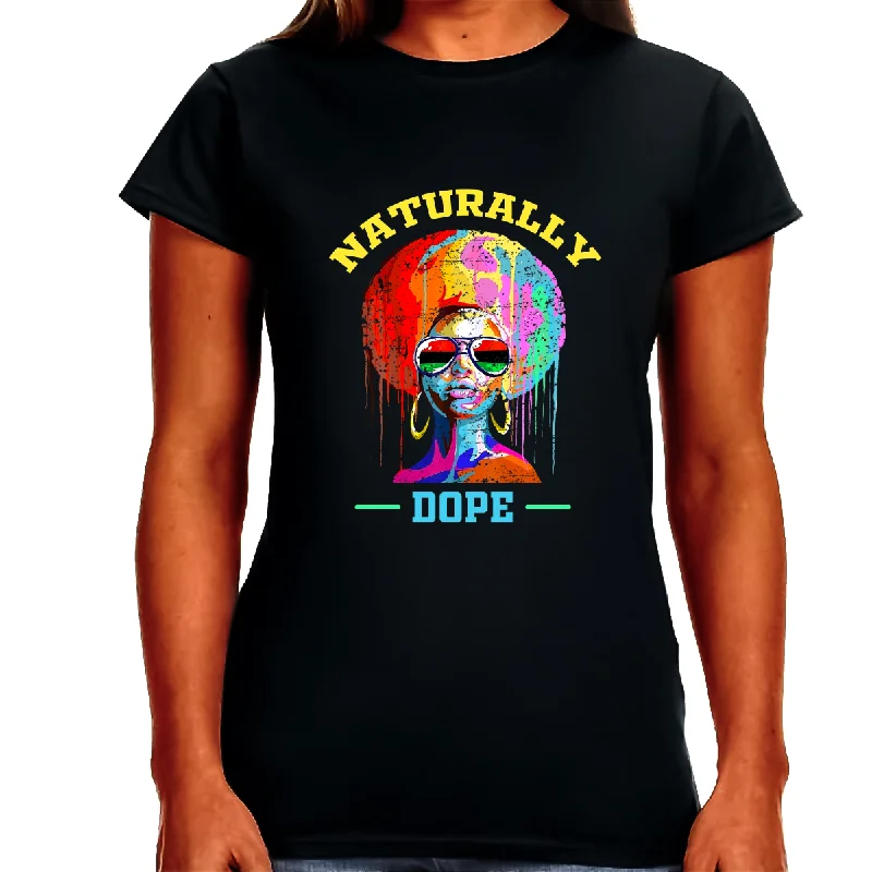 Black History T-shirt for Women Freedom Day Womens Black Pride Tee Silk Blend Satin Velvet
