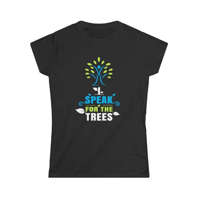 Nature Shirt I Speak For The Trees Save the Planet Women Tops Casual Formal Business