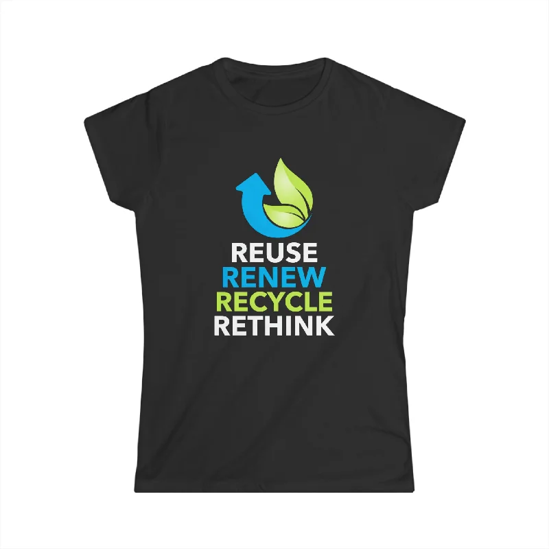 Peace Love Environment Earth Day Funny Quote Teachers Environment Women Shirts Spandex Blend Rayon Blend Denim Blend